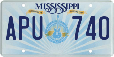 MS license plate APU740