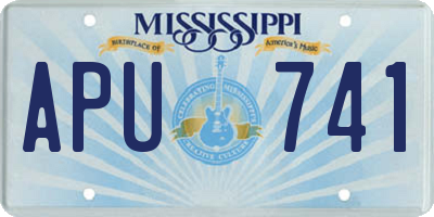 MS license plate APU741