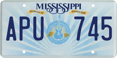 MS license plate APU745