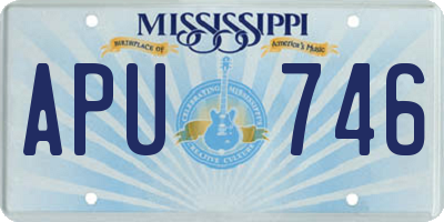 MS license plate APU746