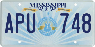 MS license plate APU748