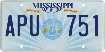 MS license plate APU751