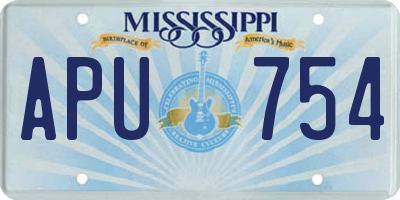 MS license plate APU754