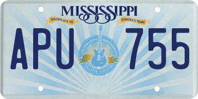 MS license plate APU755