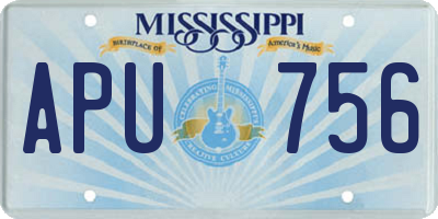 MS license plate APU756
