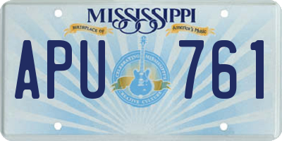 MS license plate APU761