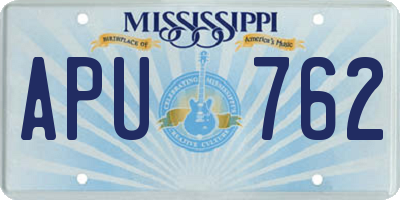 MS license plate APU762