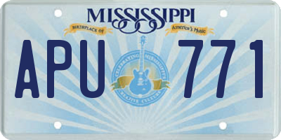 MS license plate APU771