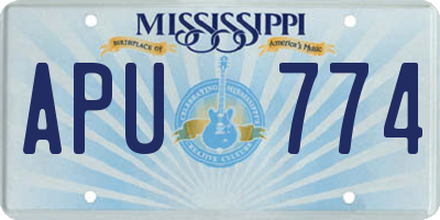 MS license plate APU774