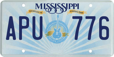MS license plate APU776