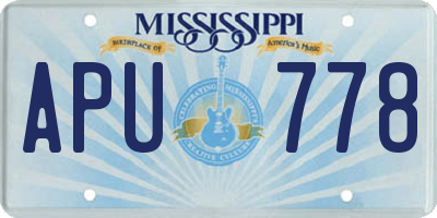 MS license plate APU778
