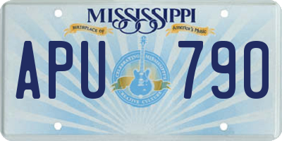 MS license plate APU790