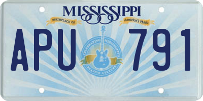 MS license plate APU791
