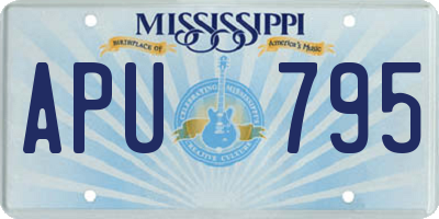 MS license plate APU795