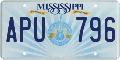 MS license plate APU796