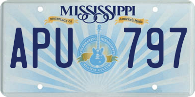 MS license plate APU797