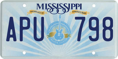 MS license plate APU798