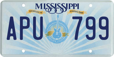 MS license plate APU799
