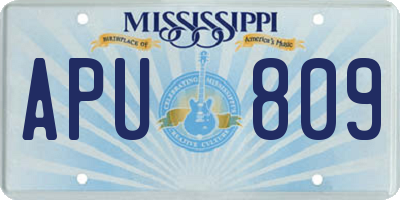 MS license plate APU809
