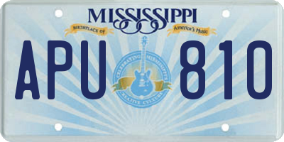 MS license plate APU810