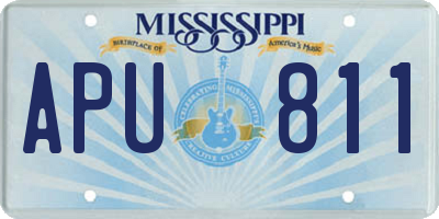 MS license plate APU811