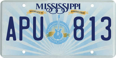 MS license plate APU813