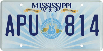 MS license plate APU814