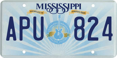 MS license plate APU824