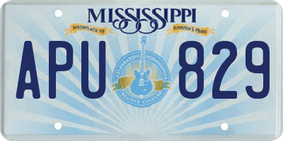 MS license plate APU829