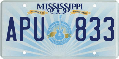 MS license plate APU833