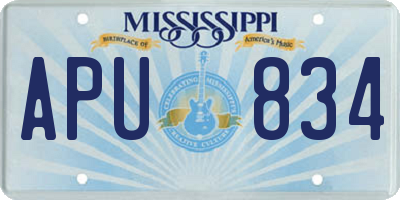 MS license plate APU834