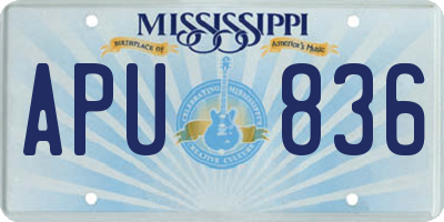 MS license plate APU836