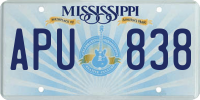 MS license plate APU838