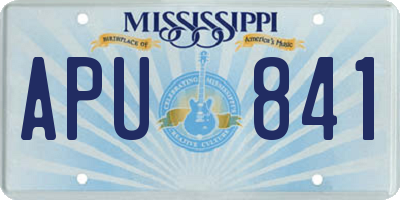 MS license plate APU841