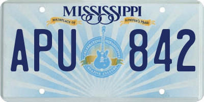 MS license plate APU842