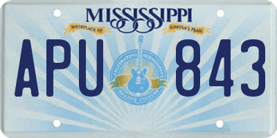 MS license plate APU843