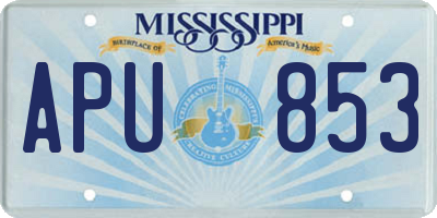 MS license plate APU853