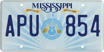 MS license plate APU854