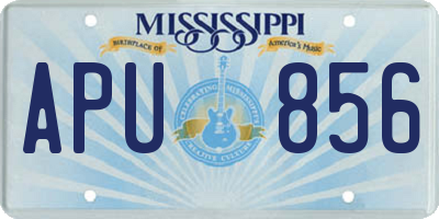 MS license plate APU856