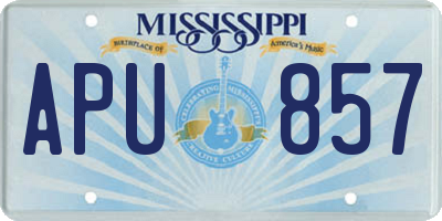 MS license plate APU857