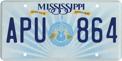 MS license plate APU864