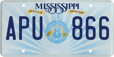 MS license plate APU866