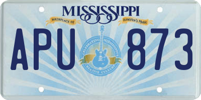 MS license plate APU873