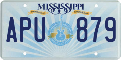 MS license plate APU879