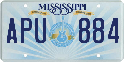 MS license plate APU884