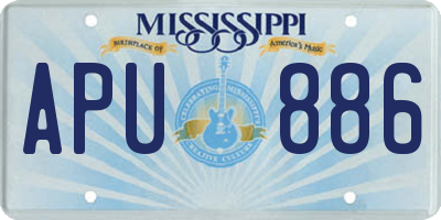 MS license plate APU886