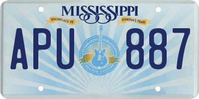 MS license plate APU887