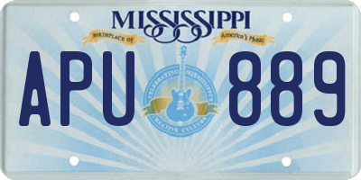 MS license plate APU889