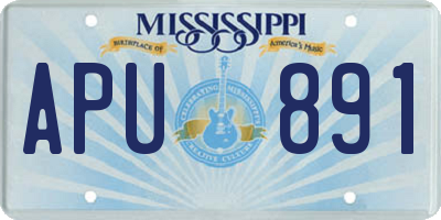 MS license plate APU891