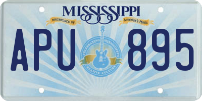 MS license plate APU895